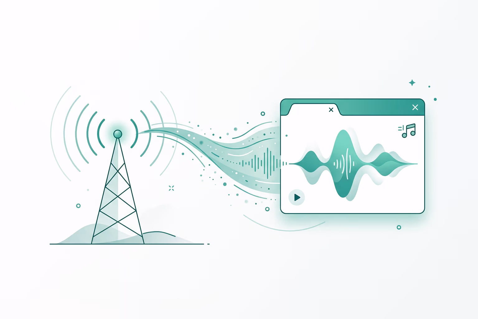 Broadcast radio towers evolving into browser-based online radio listening